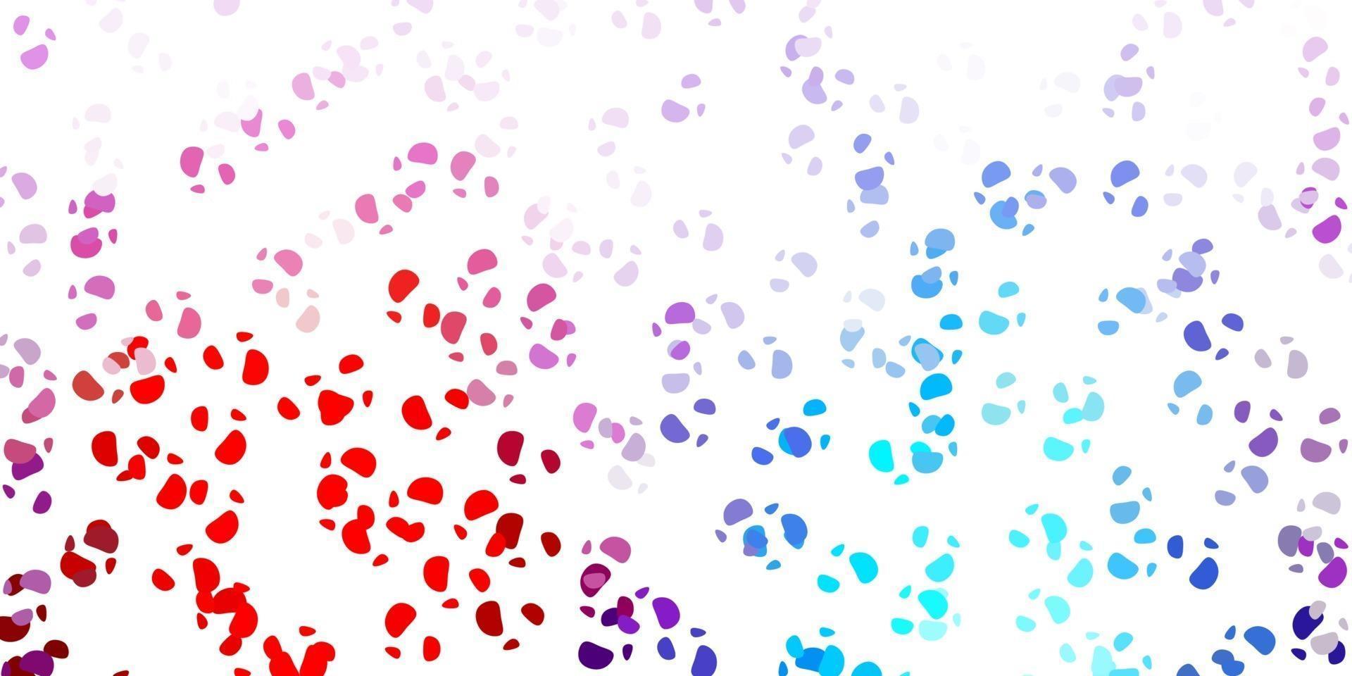 Light blue, red vector background with random forms.