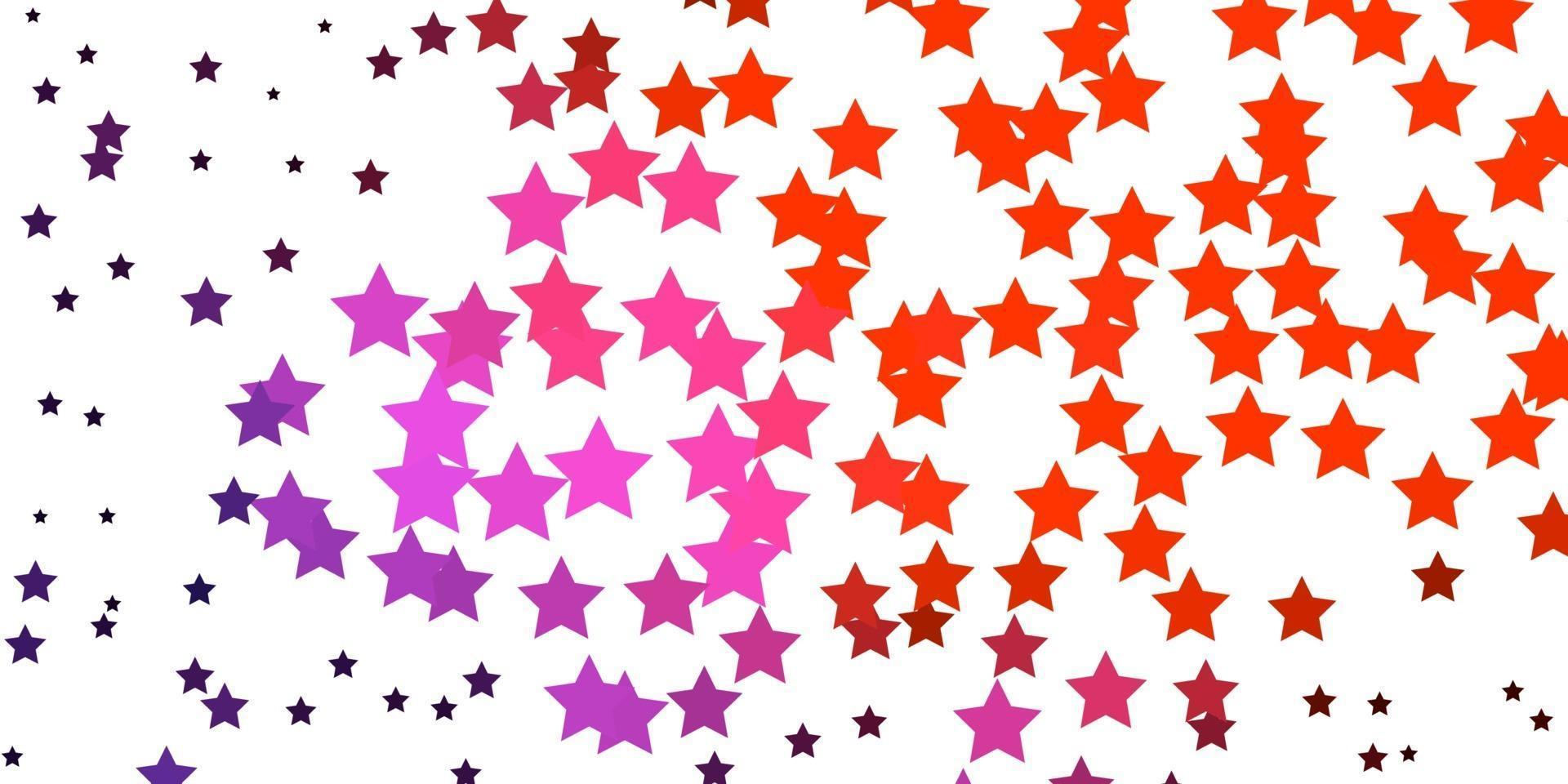 Dark Pink, Red vector layout with bright stars.
