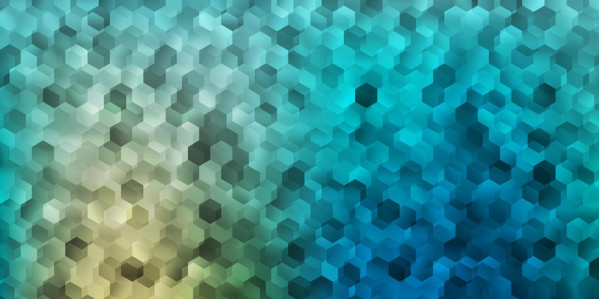 Light blue, yellow vector template in a hexagonal style.