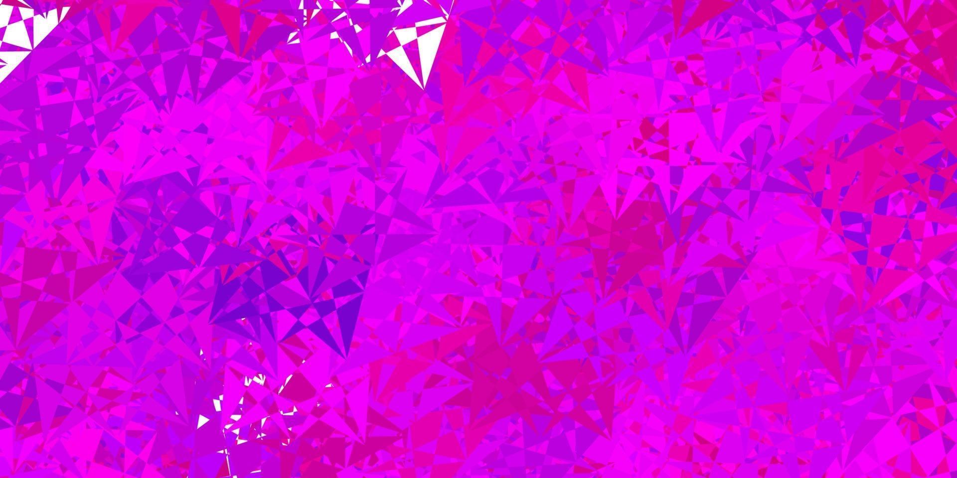 Dark purple vector background with triangles.