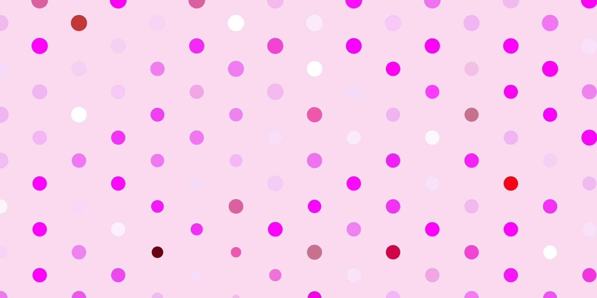 Light purple, pink vector pattern with spheres.