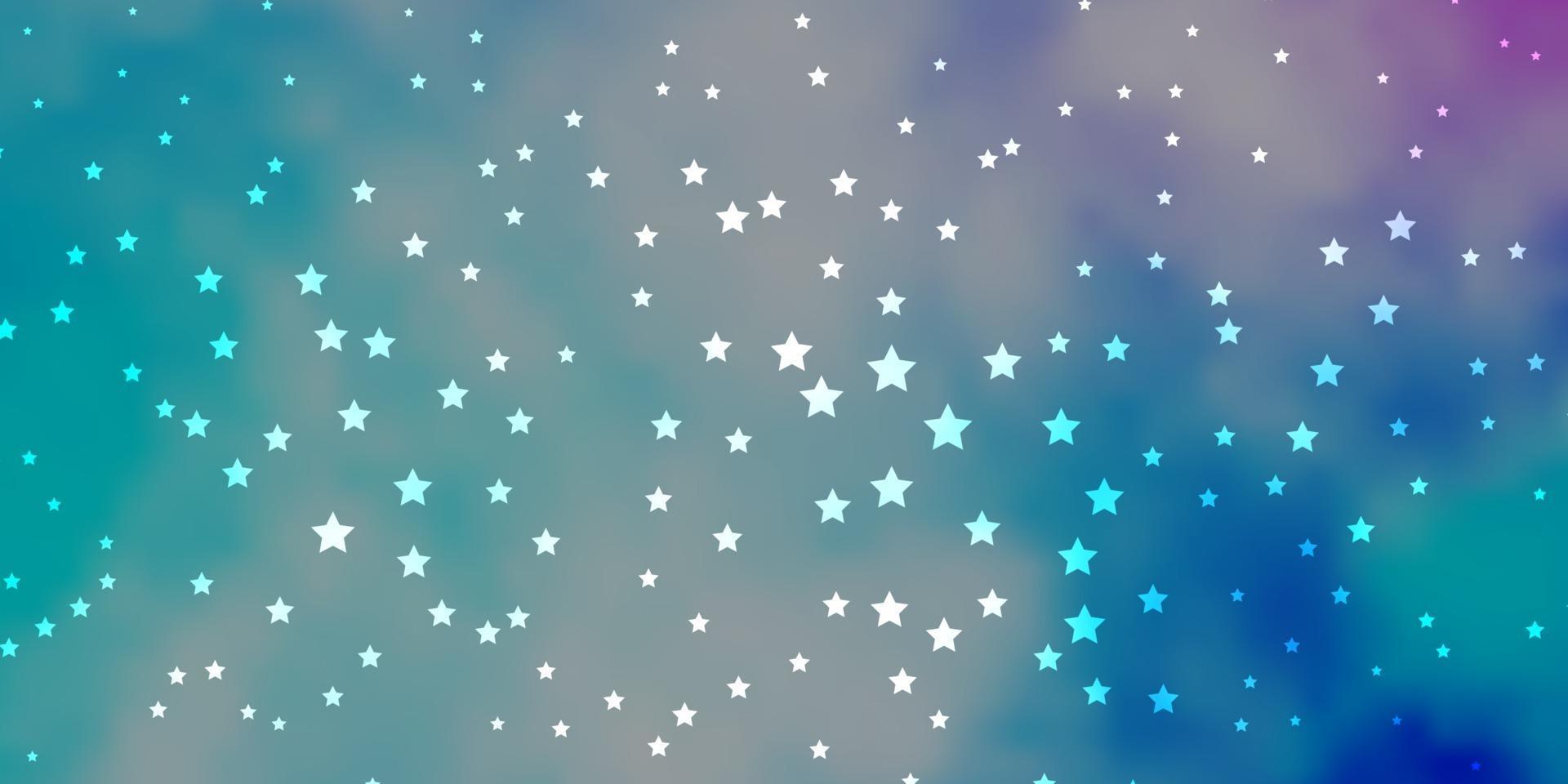 Dark Pink, Blue vector pattern with abstract stars.