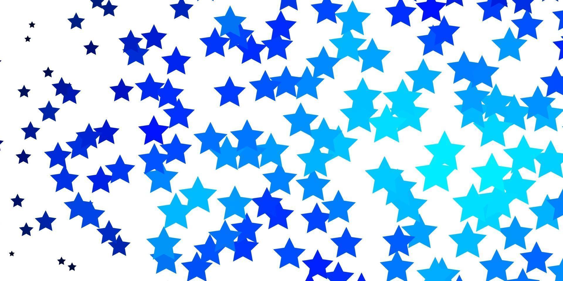 Dark BLUE vector texture with beautiful stars.