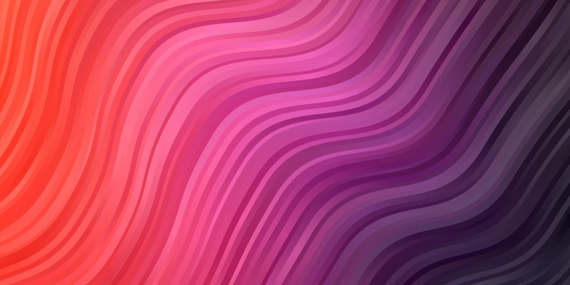 Light Pink, Red vector texture with curves.