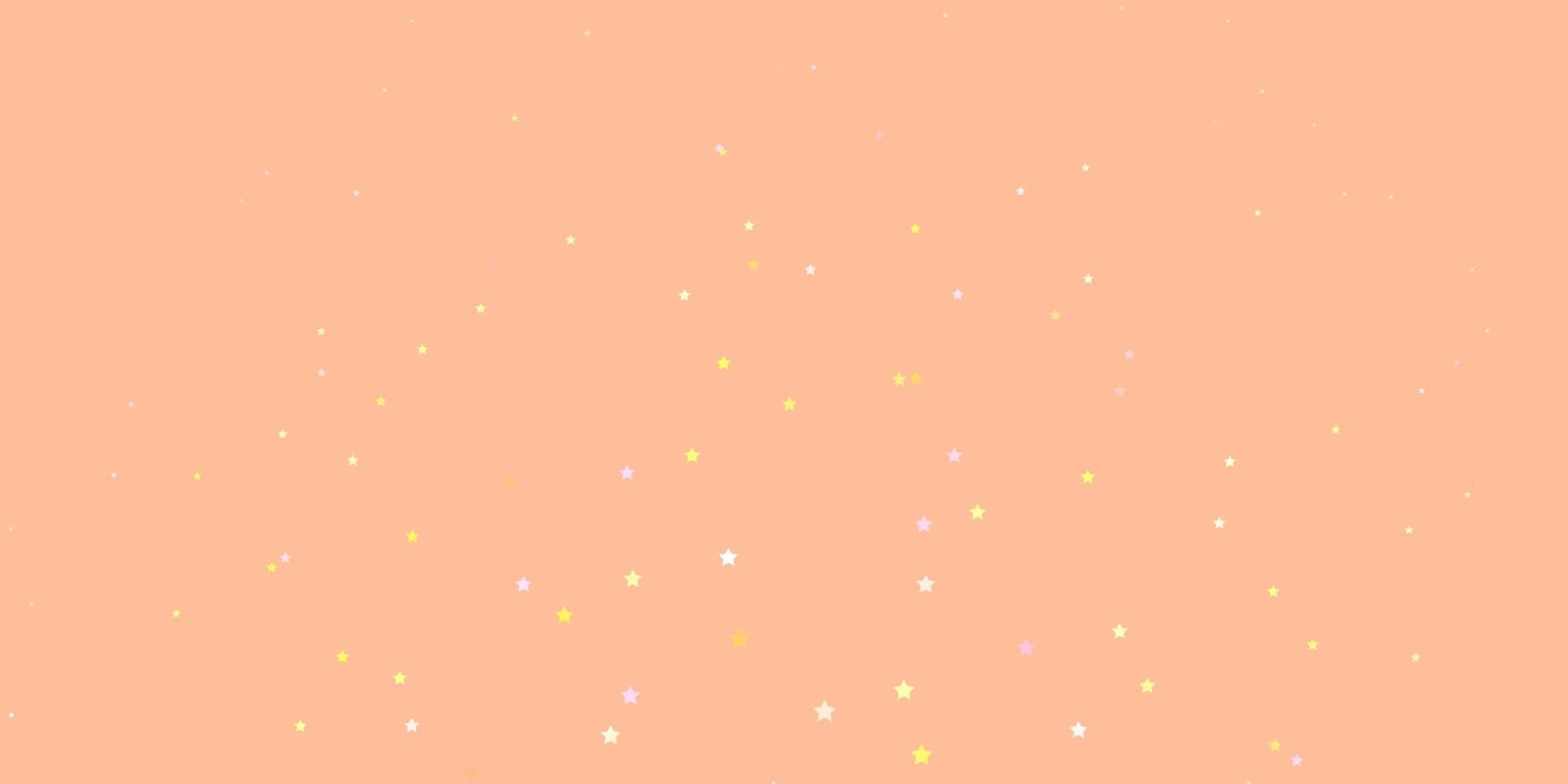 Dark Pink, Yellow vector background with small and big stars.
