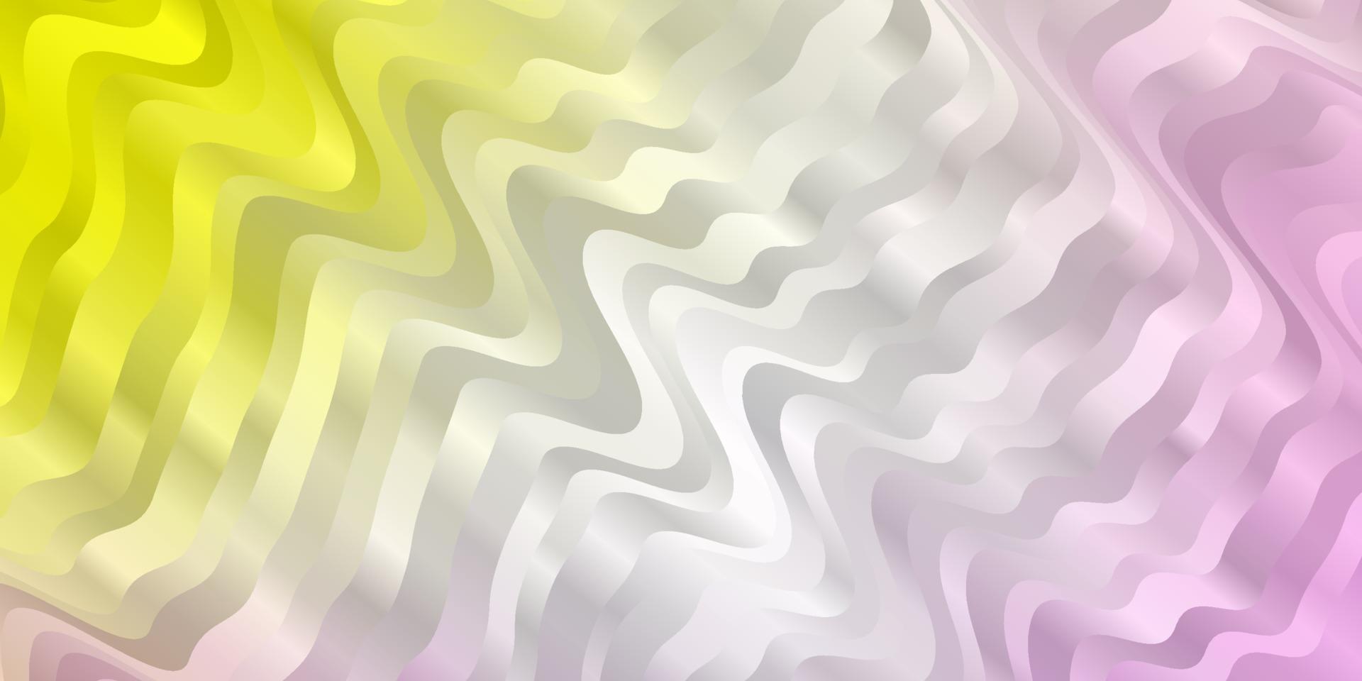 Light Pink, Yellow vector texture with wry lines.