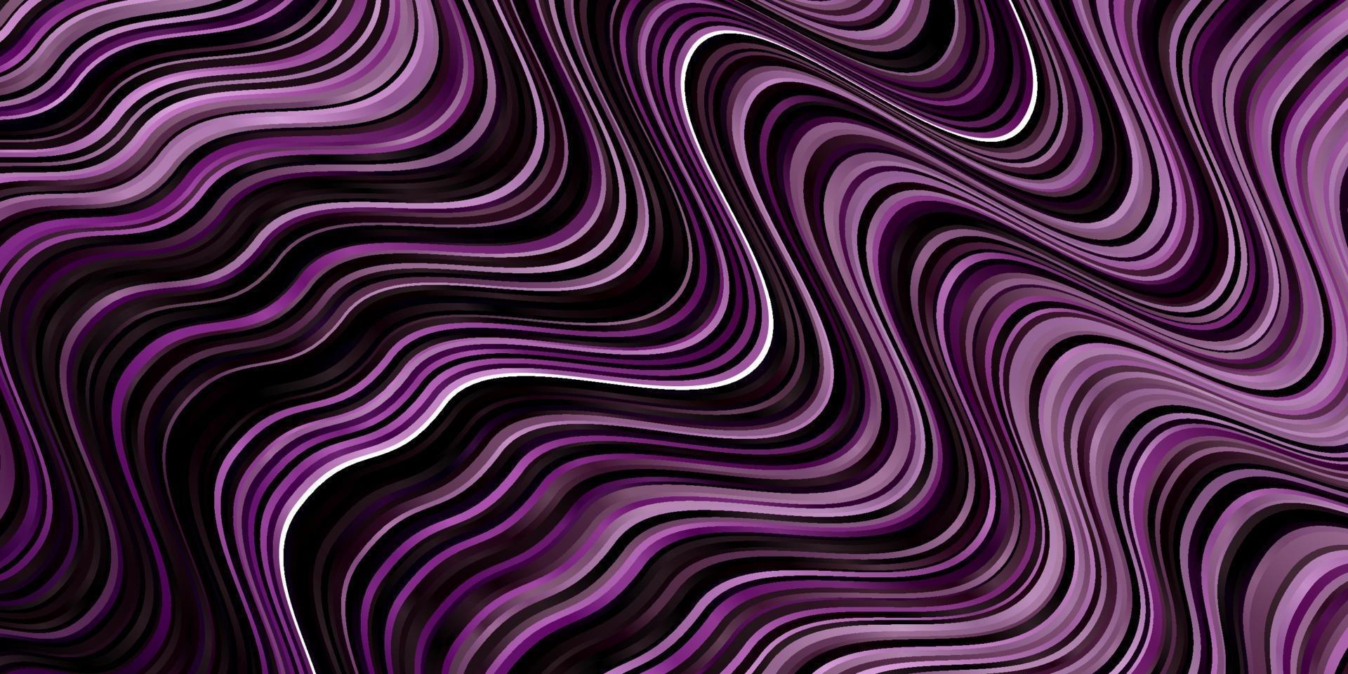 textura de vector púrpura claro con curvas.