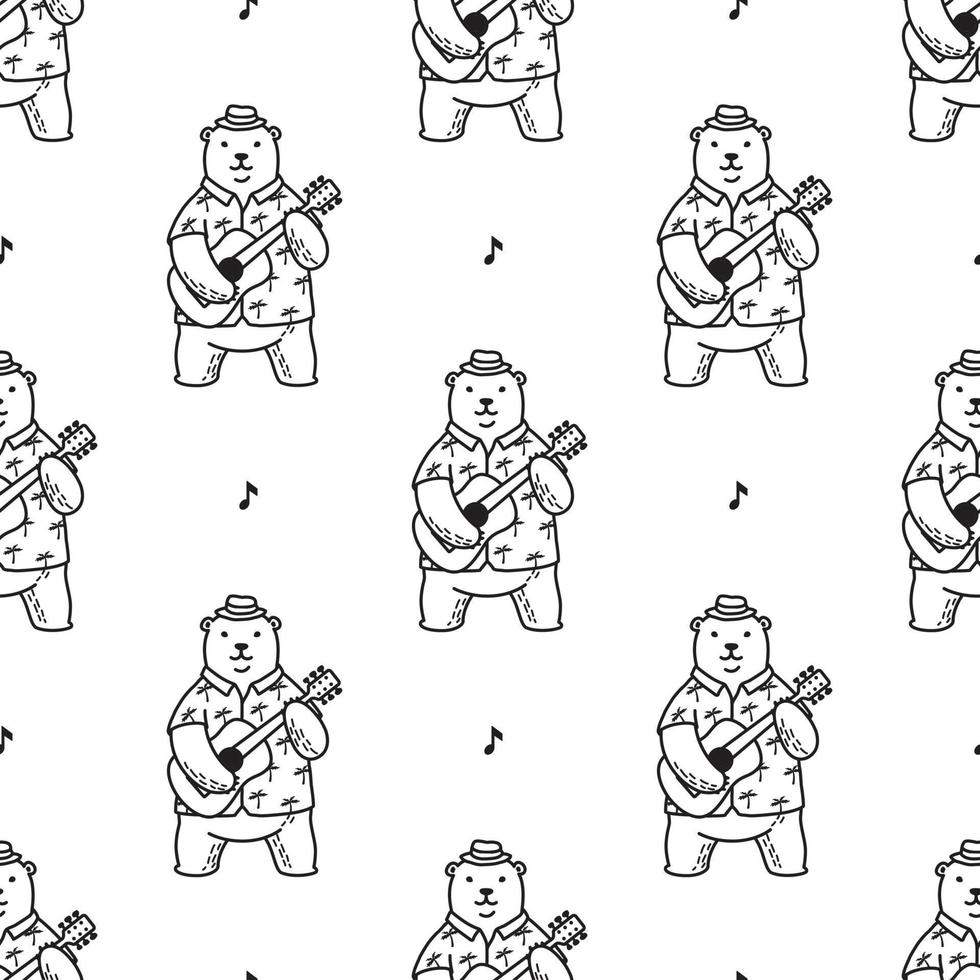 Polar bear seamless pattern vector