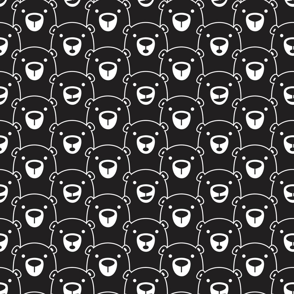 bear seamless pattern vector