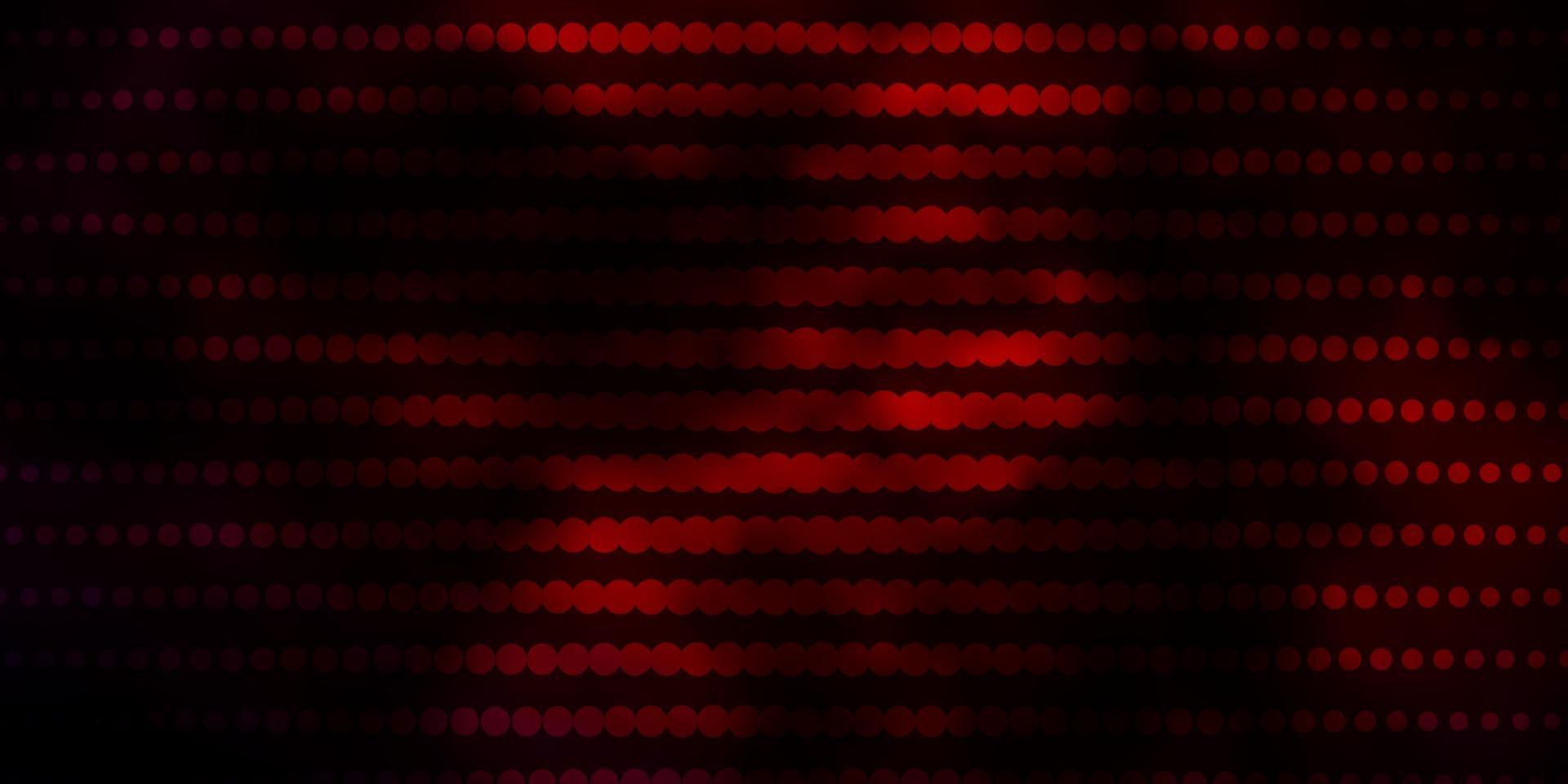 Dark Red vector backdrop with circles.