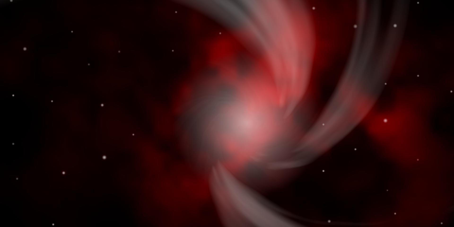 Dark Red vector texture with beautiful stars.