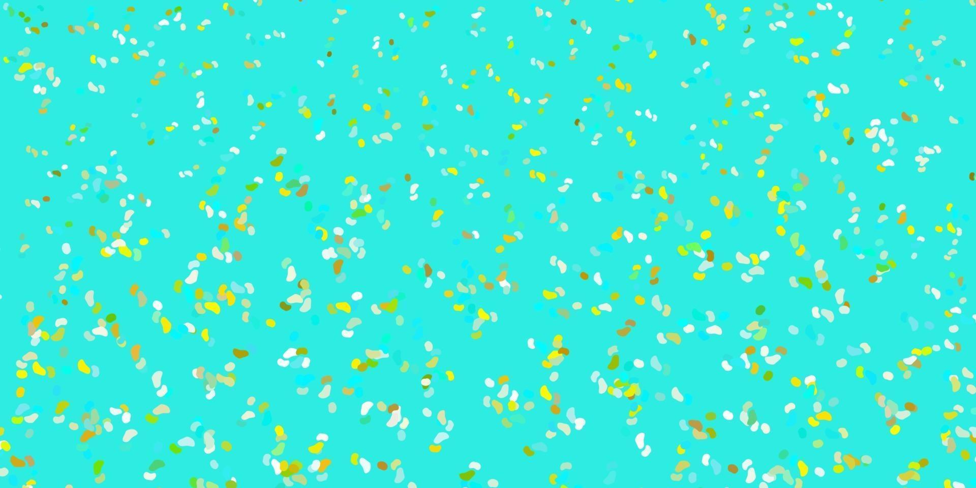 Light blue, yellow vector background with random forms.