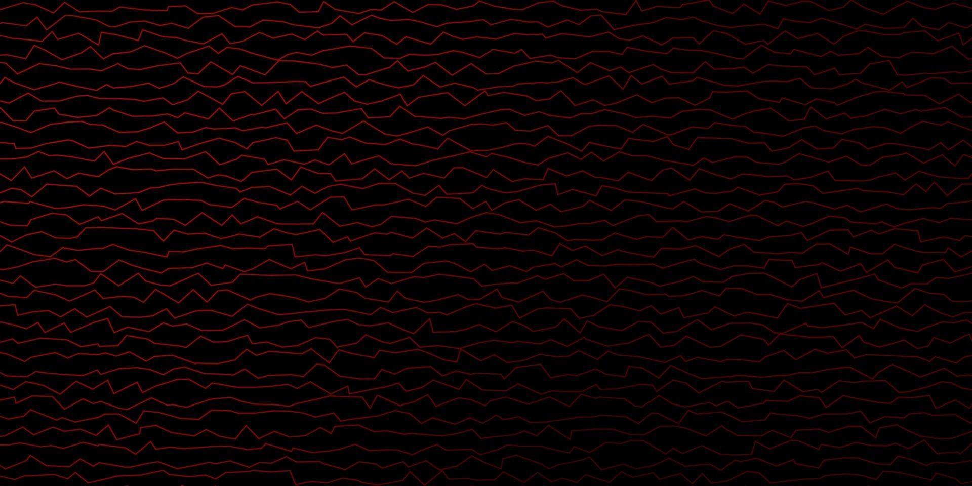 Dark Red vector background with curved lines.