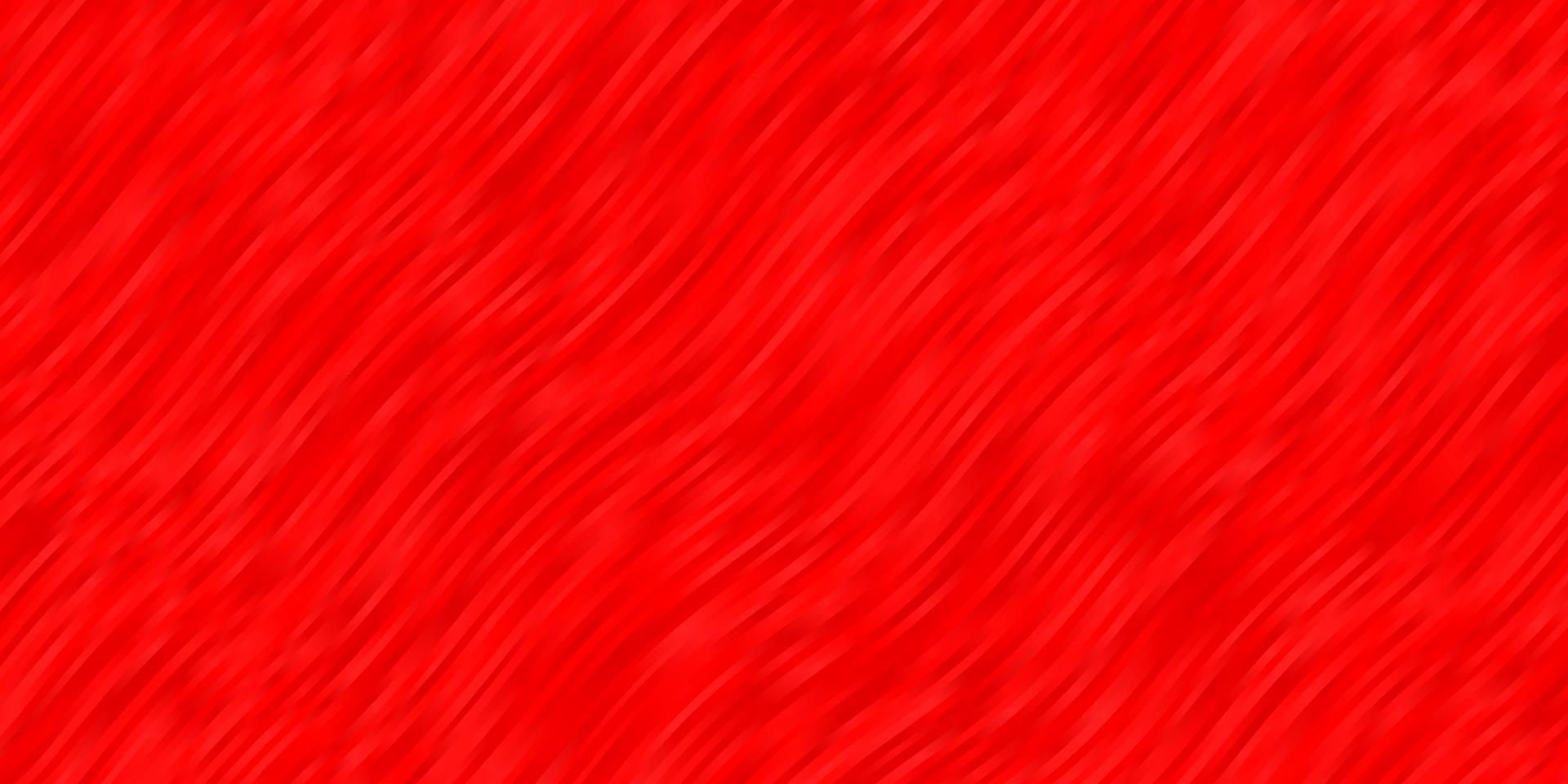 Light Red vector pattern with curved lines.