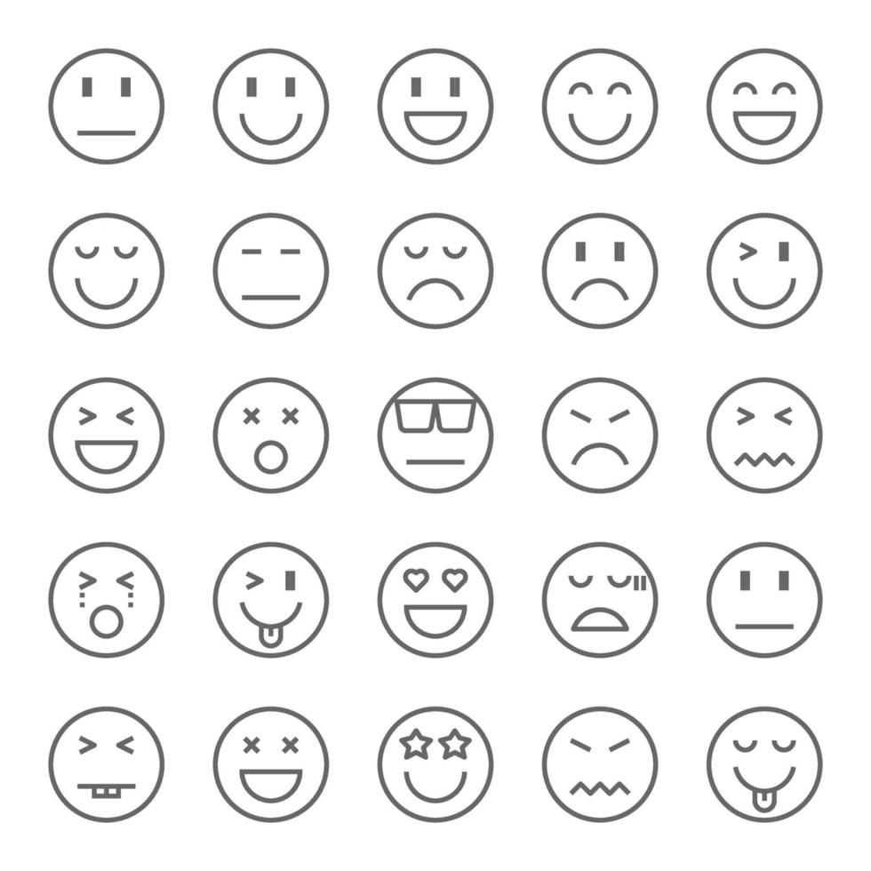 emoji icon set vector