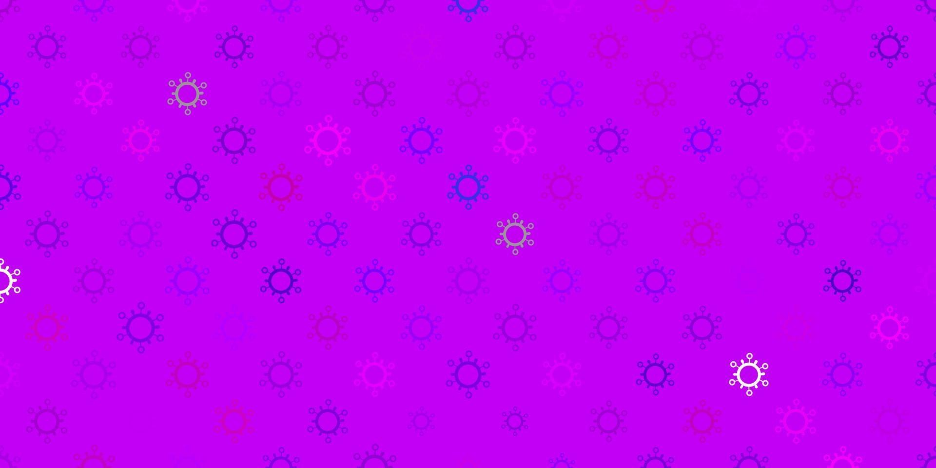 Dark purple vector template with flu signs.