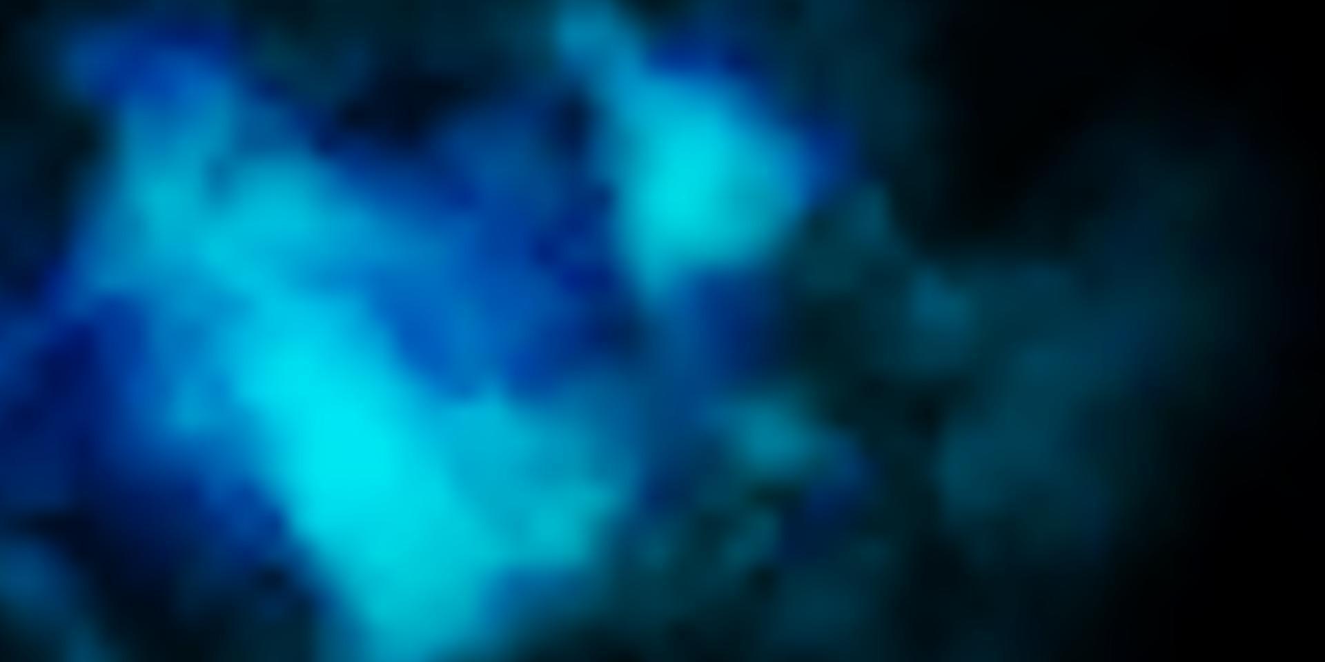 Dark BLUE vector texture with cloudy sky.