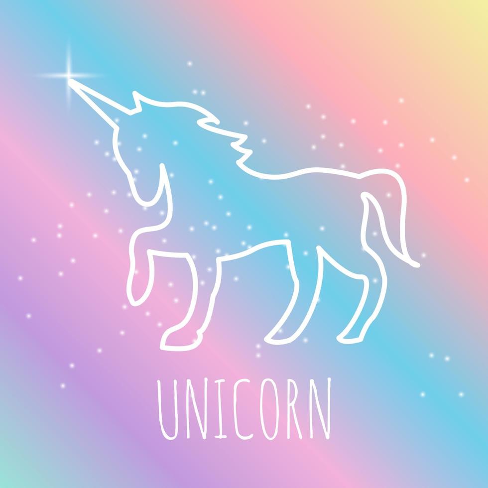 unicornio diseño simple vector