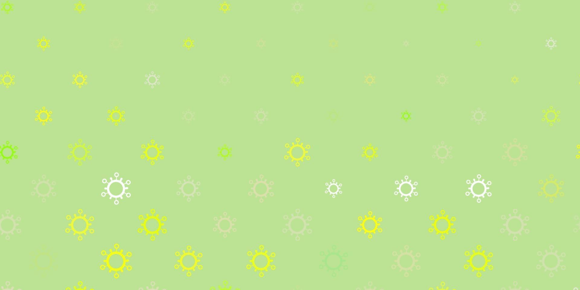 Light gray vector background with covid-19 symbols.