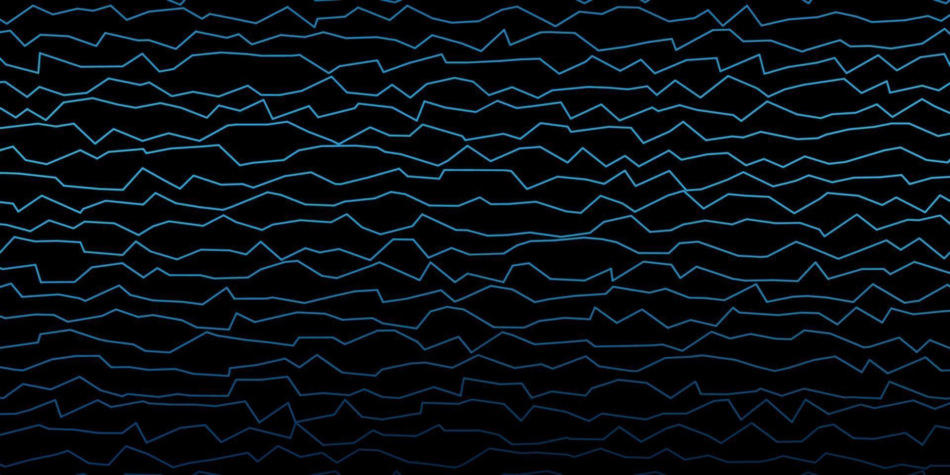 patrón de vector azul oscuro con curvas.