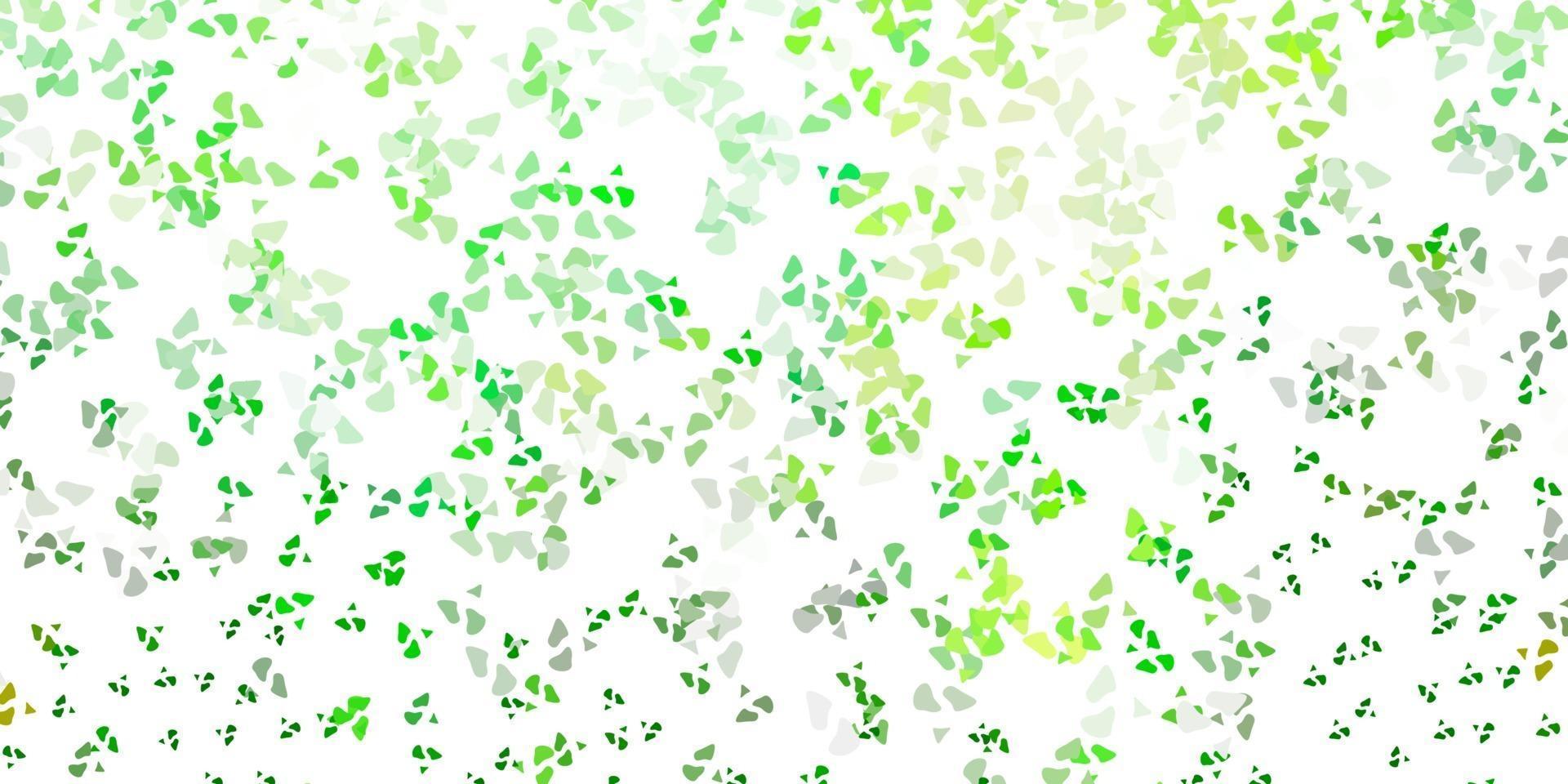 Light green, yellow vector background with random forms.