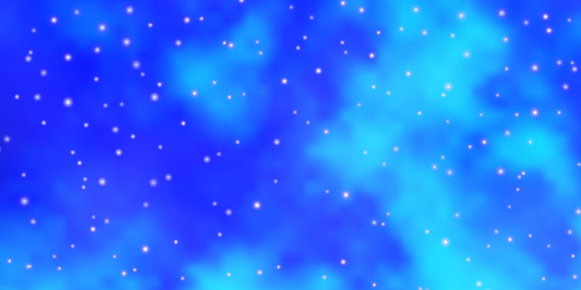 Light BLUE vector template with neon stars.