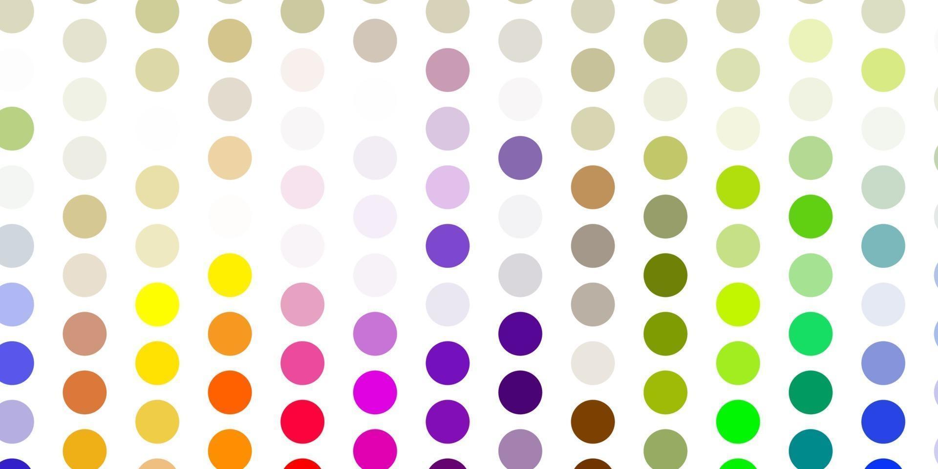 patrón de vector multicolor claro con esferas.
