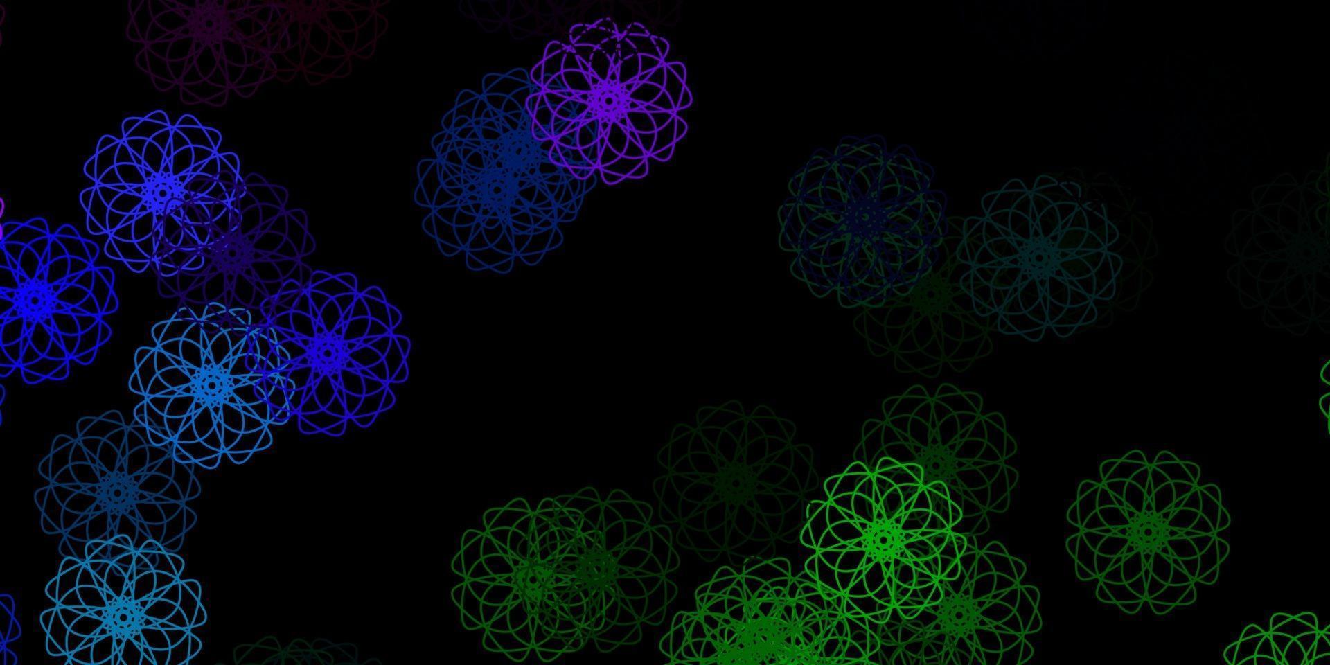 Dark Multicolor vector backdrop with chaotic shapes.