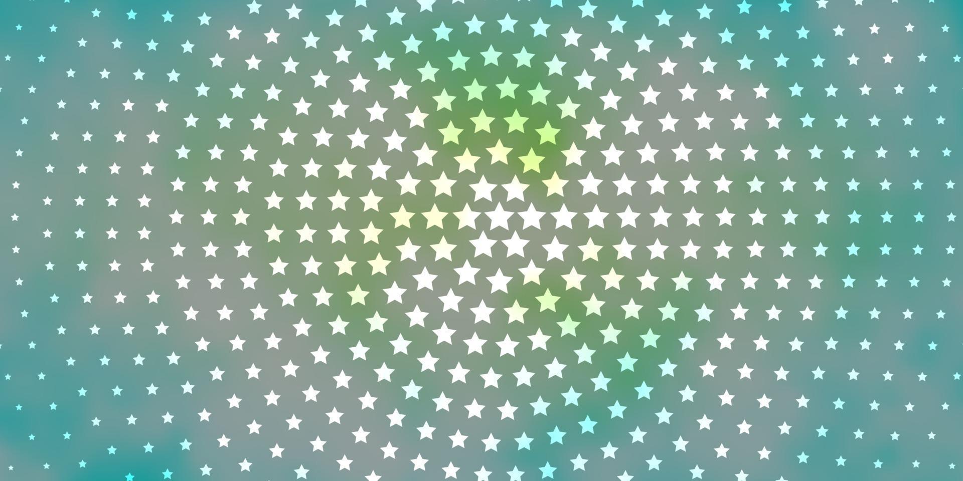 Light BLUE vector background with small and big stars.