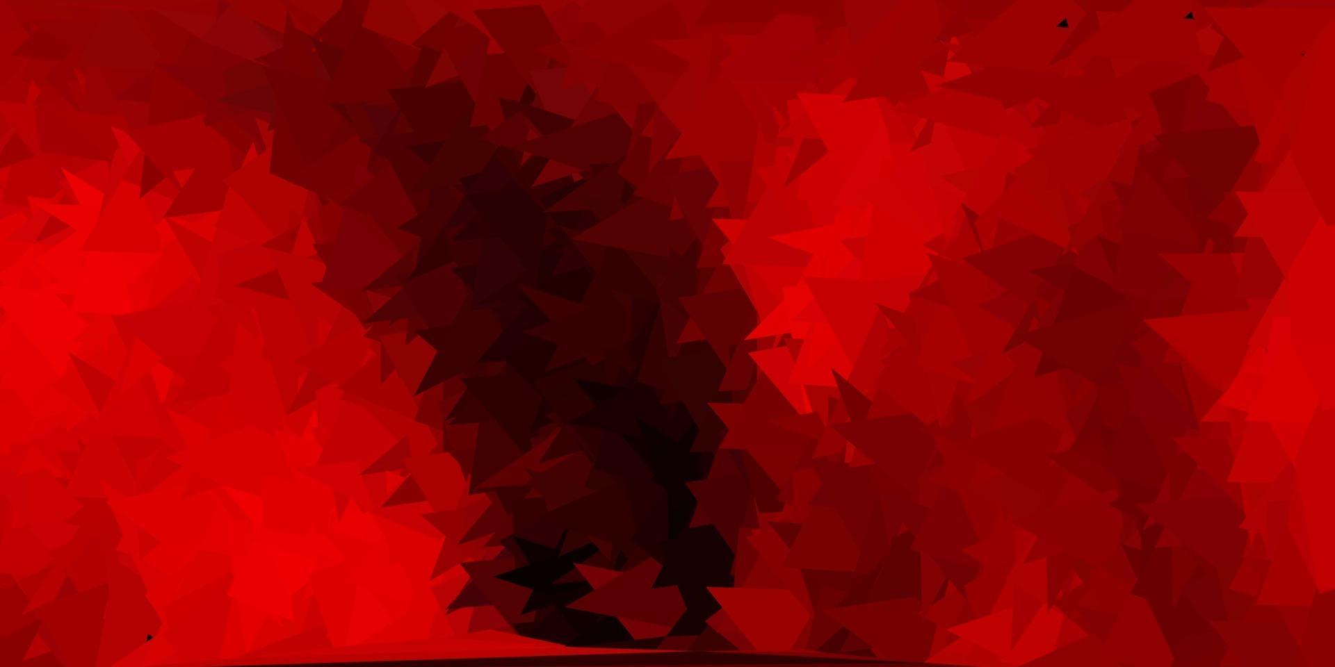 Dark orange vector abstract triangle template.