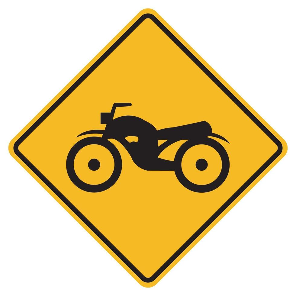 Warning Traffic Road Sign Keep The Motorcycle Ride vector