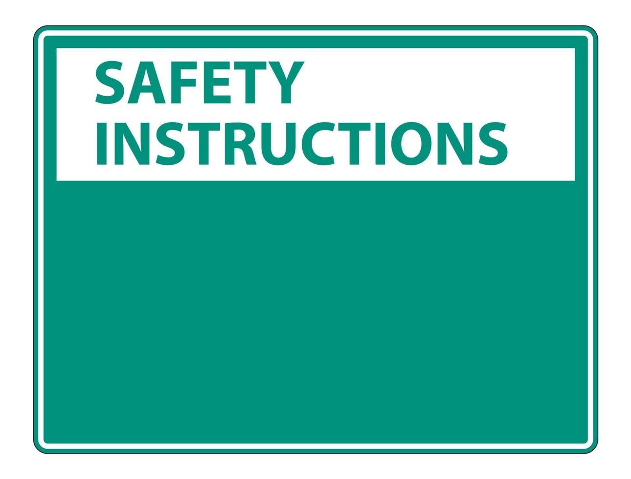 Símbolo de instrucciones de seguridad firmar la etiqueta sobre fondo blanco. vector