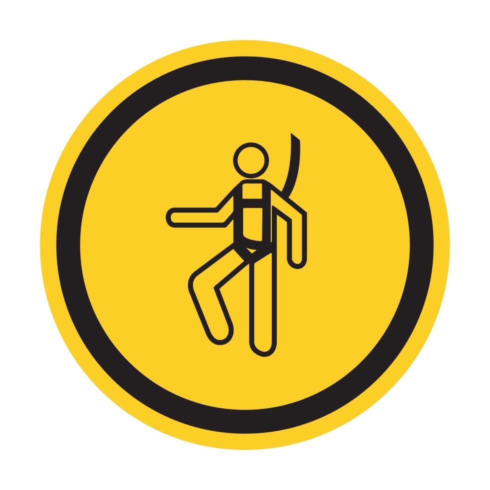 Symbol Wear Safety Harness Sign Isolate On White Background,Vector Illustration EPS.10 vector