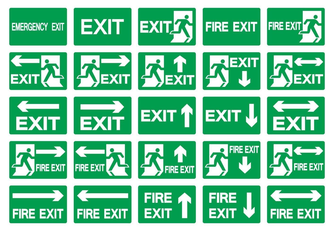 Emergency Exit Symbol Isolate On White Background,Vector Illustration EPS.10 vector