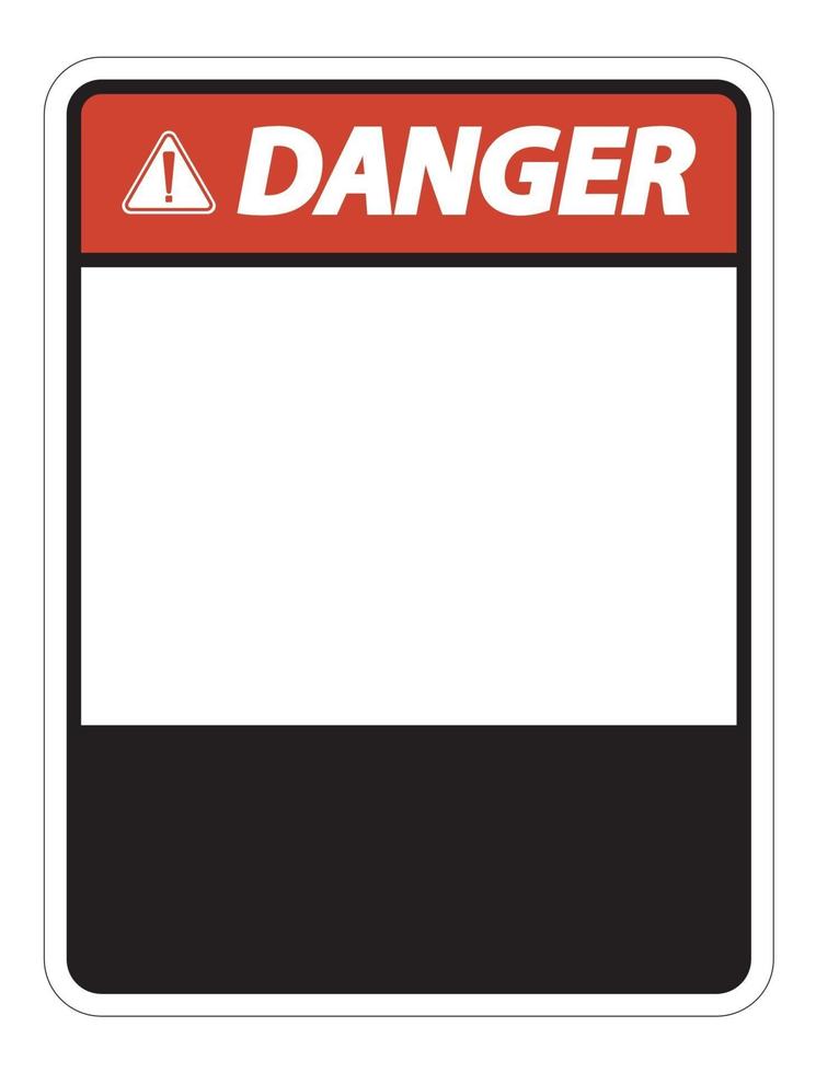 symbol danger sign label on white background vector