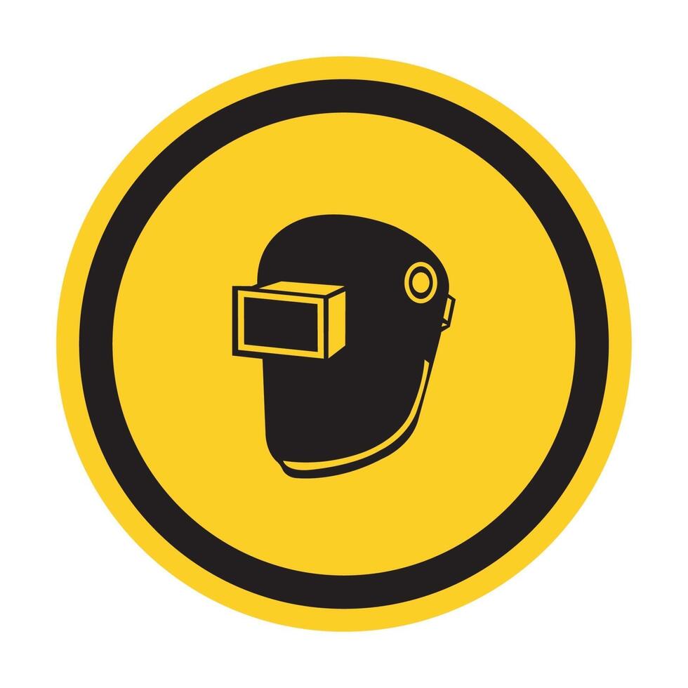 símbolo usar casco de soldadura aislar sobre fondo blanco, ilustración vectorial eps.10 vector