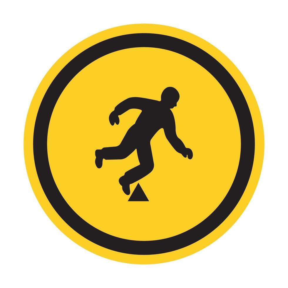 Trip Hazard Symbol Sign Isolate On White Background,Vector Illustration EPS.10 vector
