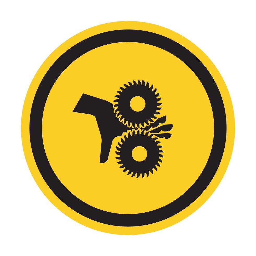 Cutting of Fingers Rotating Blades Symbol Sign, Vector Illustration, Isolate On White Background Label .EPS10
