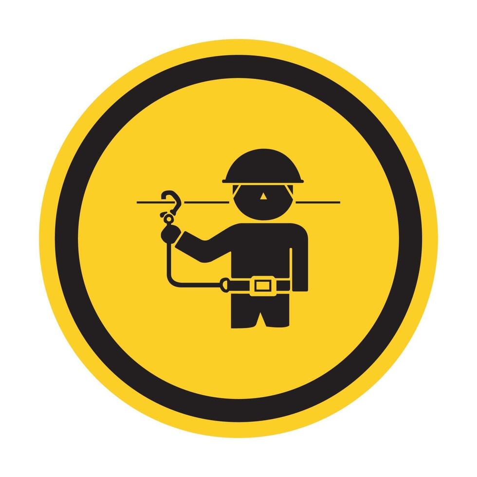 icono de ppe usar cinturones de seguridad símbolo signo aislar sobre fondo blanco, ilustración vectorial eps.10 vector