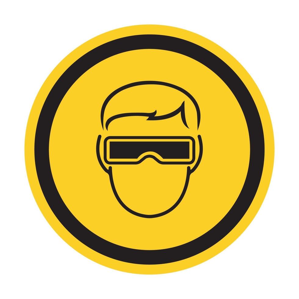 Symbol wear goggles Sign Isolate On White Background,Vector Illustration EPS.10 vector