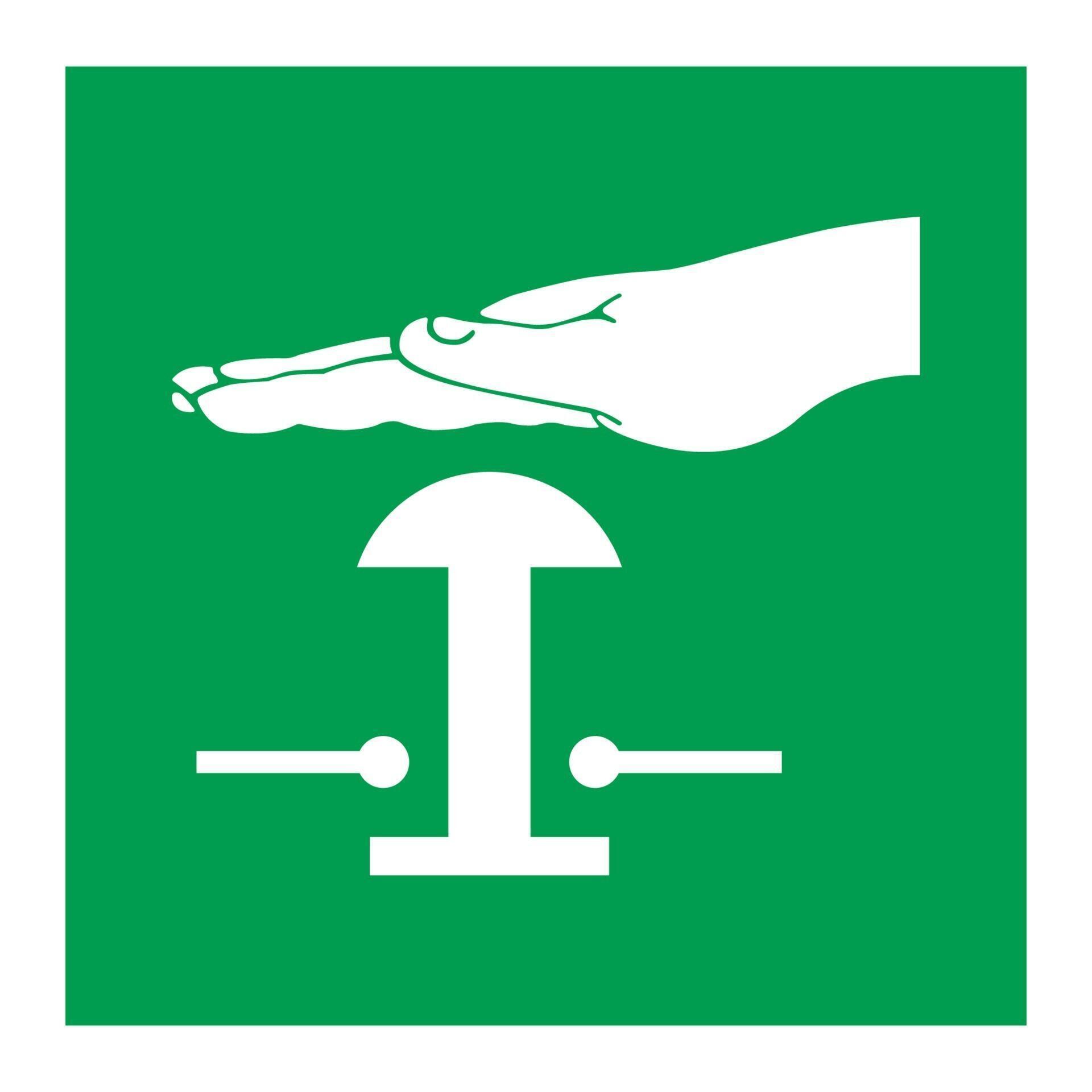 Emergency Stop Push Button Symbol Isolate On White Background,Vector