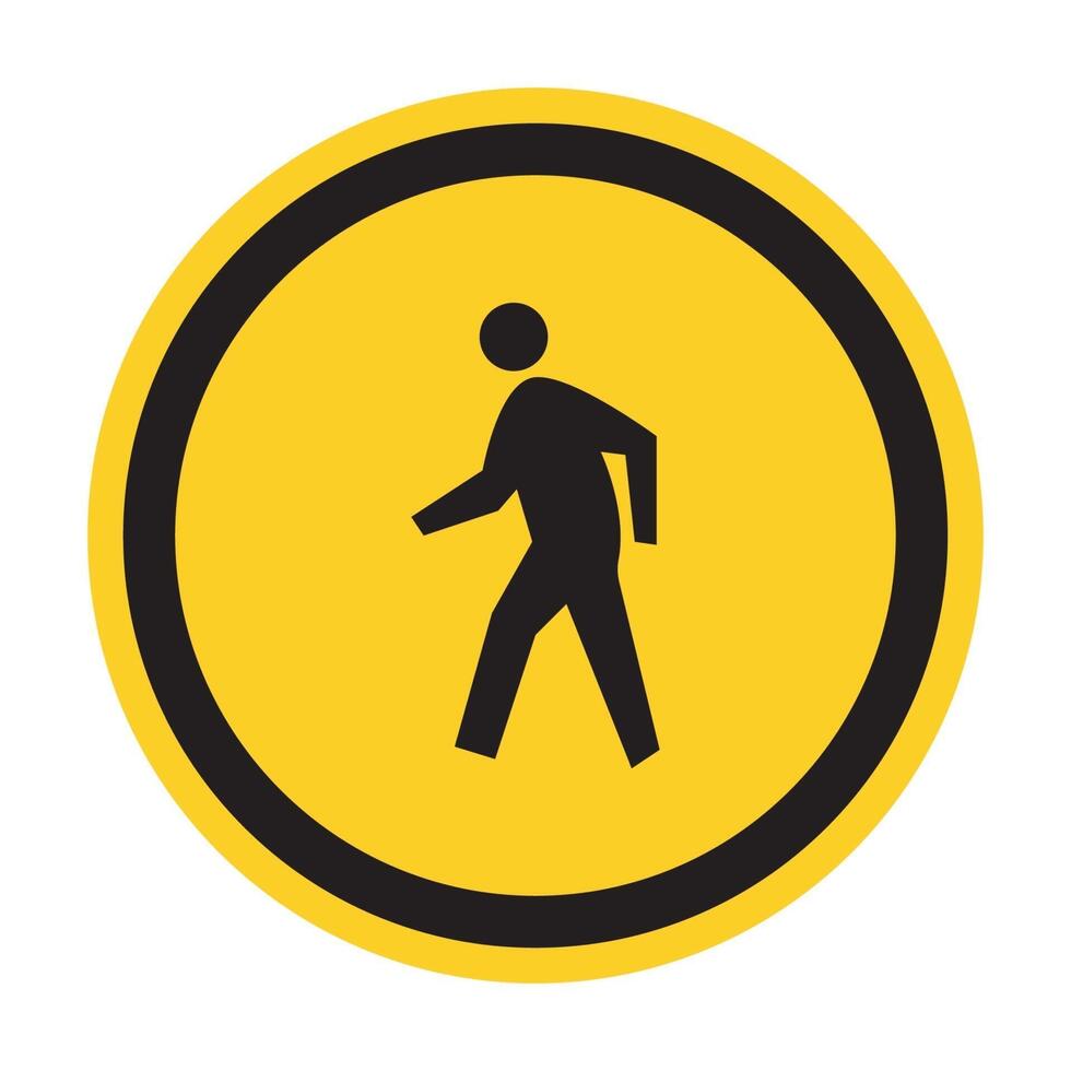 Pedestrian Crossing Symbol Sign Isolate on White Background,Vector Illustration vector