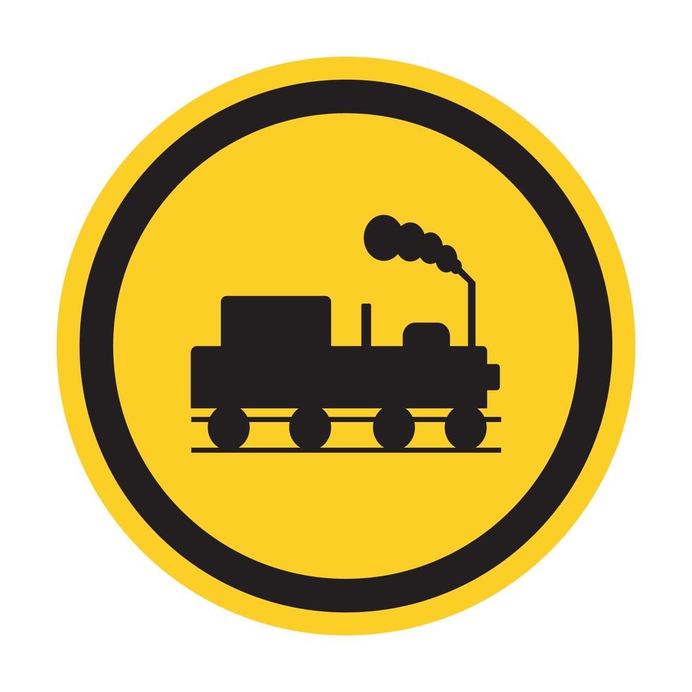 Danger Beware Of Trains Symbol Sign Isolate On White Background,Vector Illustration vector