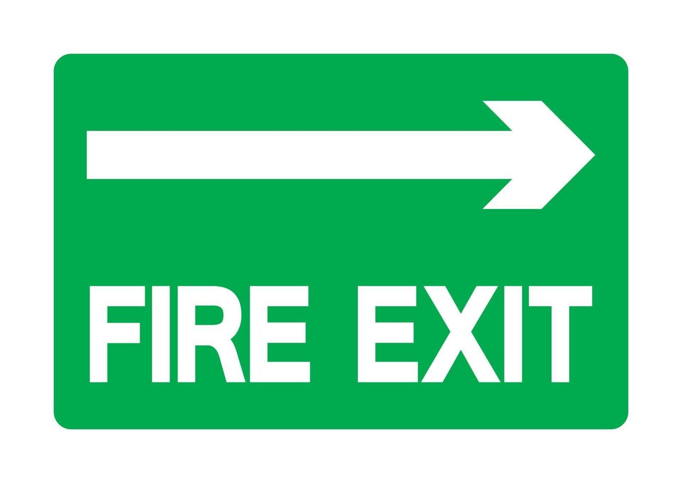 Exit Green Sign Isolate On White Background,Vector Illustration EPS.10 vector