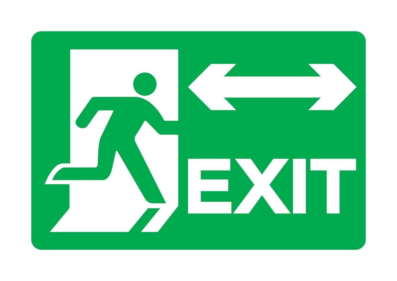 Exit Green Sign Isolate On White Background,Vector Illustration EPS.10 vector