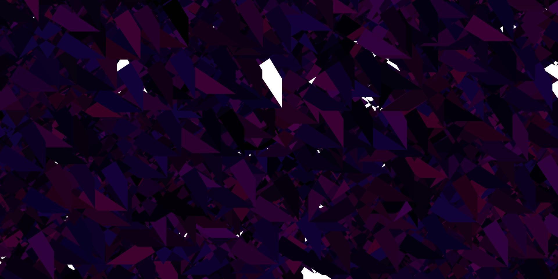 Dark Pink vector background with polygonal forms.