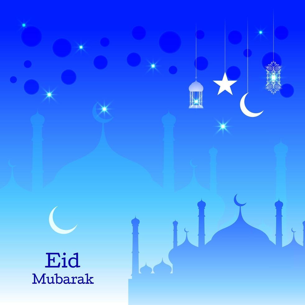 Eid Mubarak festival decorative background vector