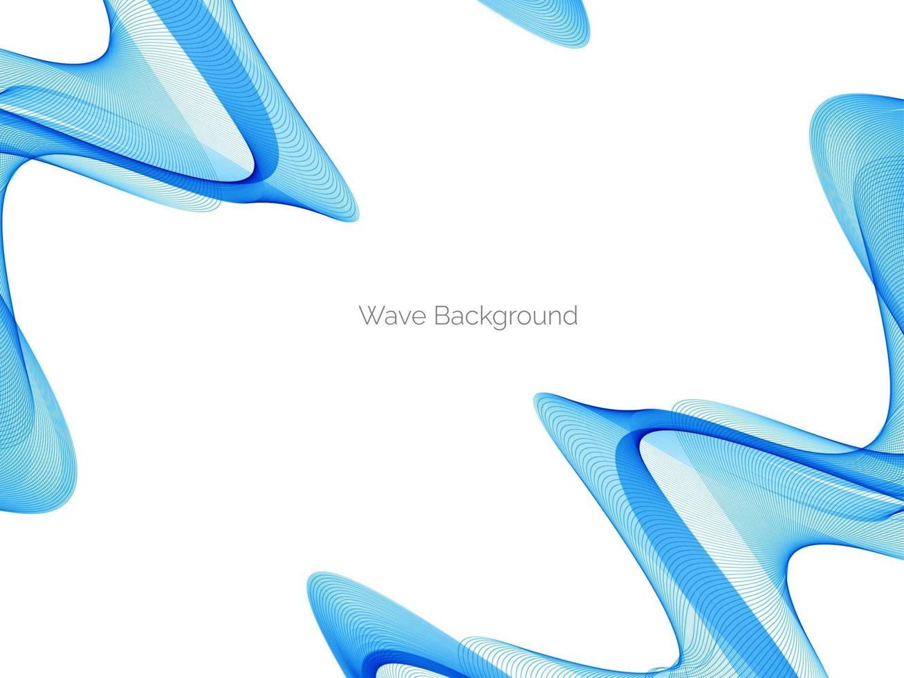 Abstract smooth stylish blue wave background vector