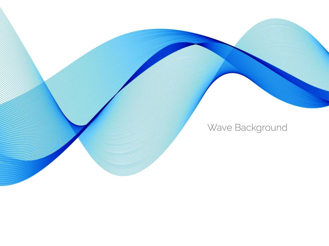 Abstract blue wave design decorative background vector