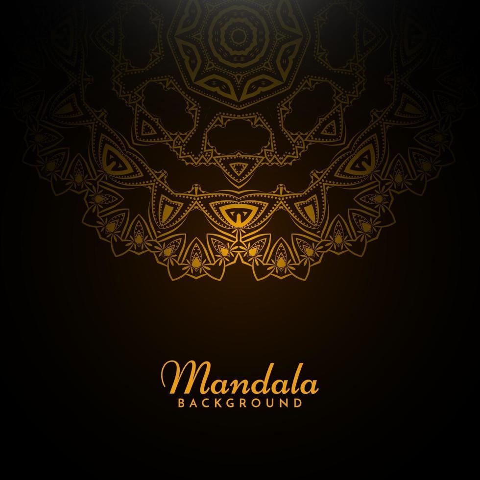 Fondo decorativo con elegante patrón de adorno de diseño de mandala vector